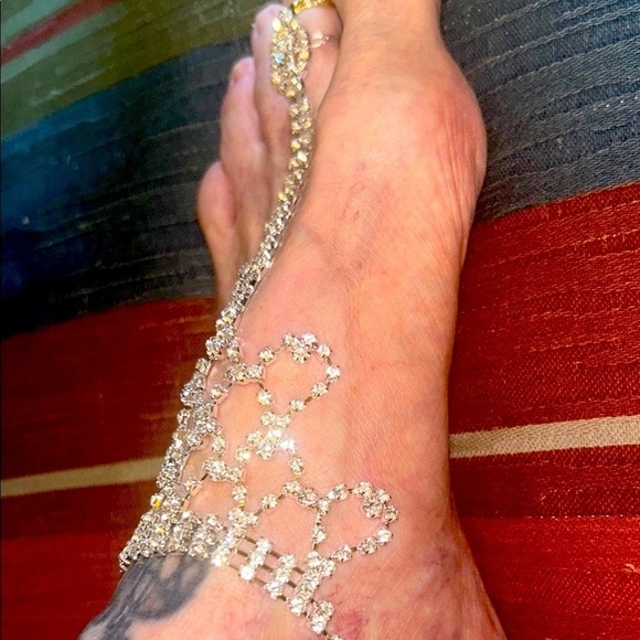 Jewelry - Silver Rhinestone Foot Chain Jewelry/Sandals
